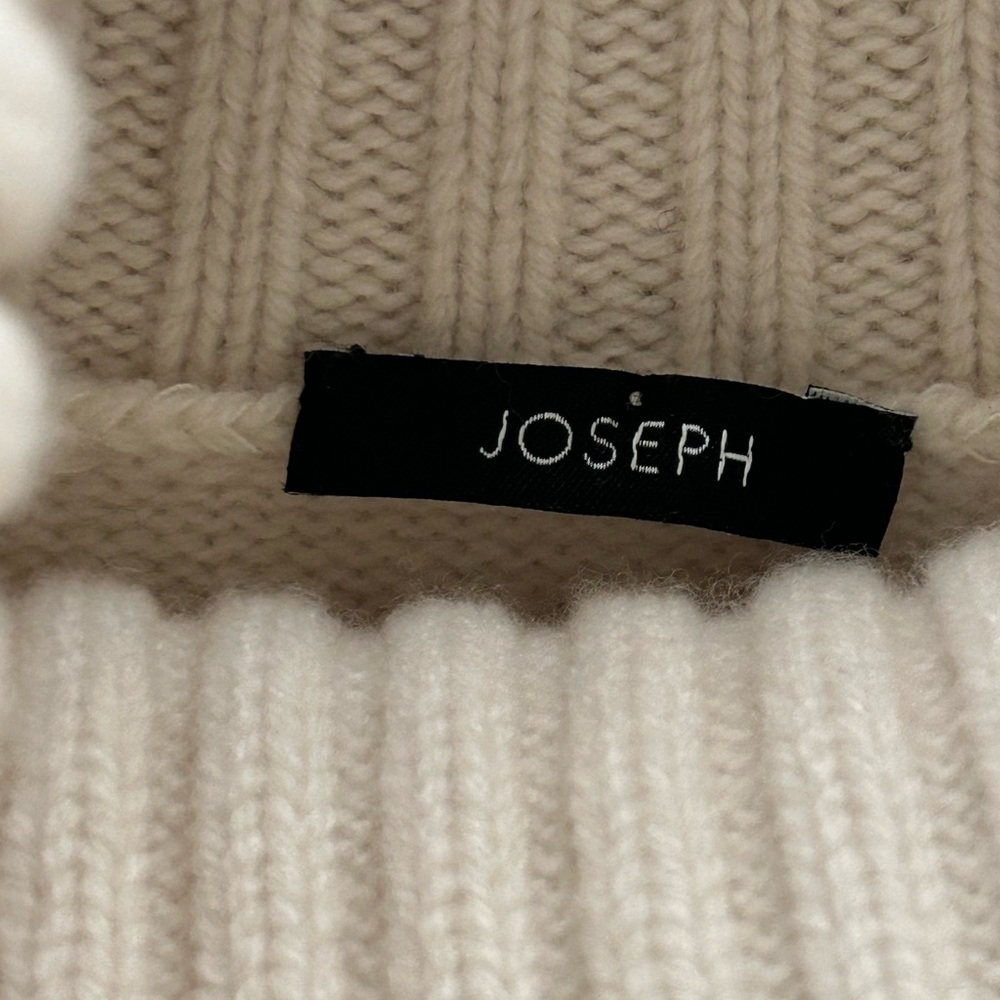 JOSEPH Turtleneck Merino Wool Cream Grey Warm Size M Excellent condition ￼￼￼ - Picture 7 of 11